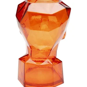 Outlet KARE Design Vase Prisma Face Orange 30cm