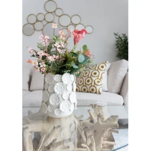 Hot KARE Design Vase Sunflowers White 30cm