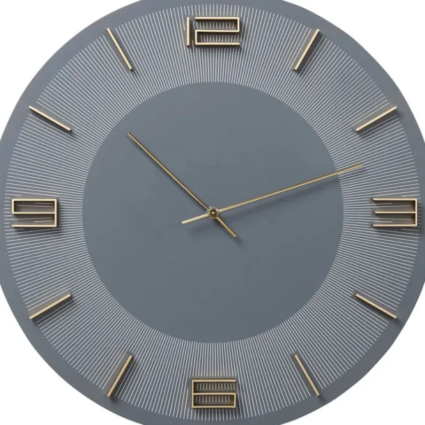 wall_clock_leonardo_greyg_0.webp Outlet KARE Design Wall Clock Leonardo Grey/Gold Ø49cm