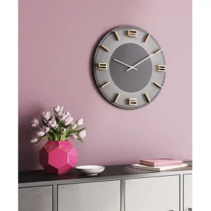 Outlet KARE Design Wall Clock Leonardo Grey/Gold Ø49cm