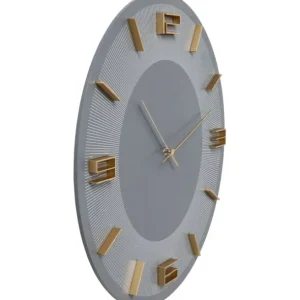 Outlet KARE Design Wall Clock Leonardo Grey/Gold Ø49cm