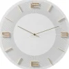 Hot KARE Design Wall Clock Leonardo White/Gold Ø49cm