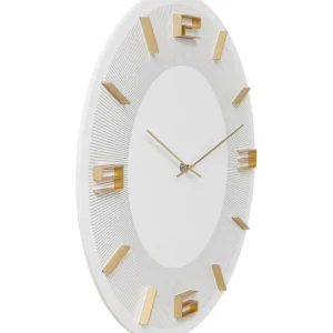 Hot KARE Design Wall Clock Leonardo White/Gold Ø49cm