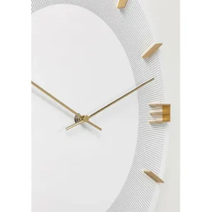 Hot KARE Design Wall Clock Leonardo White/Gold Ø49cm