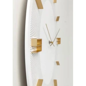 Hot KARE Design Wall Clock Leonardo White/Gold Ø49cm