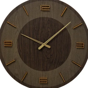 Clearance KARE Design Wall Clock Levi Brown Ø60cm