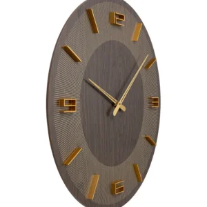 Clearance KARE Design Wall Clock Levi Brown Ø60cm