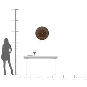 Clearance KARE Design Wall Clock Levi Brown Ø60cm
