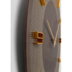 Clearance KARE Design Wall Clock Levi Brown Ø60cm