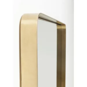 Best KARE Design Wall Mirror Curve Brass 80x120cm