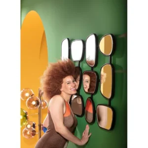 Best KARE Design Wall Mirror Nastro Black 80x114cm