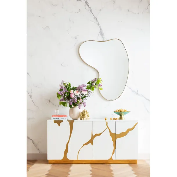 wall_mirror_shape_brass_x_1.webp Discount KARE Design Wall Mirror Shape Brass 110x120cm