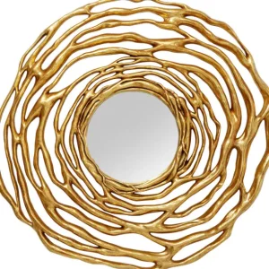 Best KARE Design Wall Mirror Twiggy Gold Ø121cm