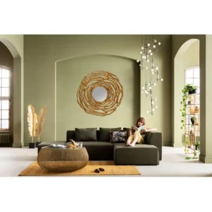 Best KARE Design Wall Mirror Twiggy Gold Ø121cm