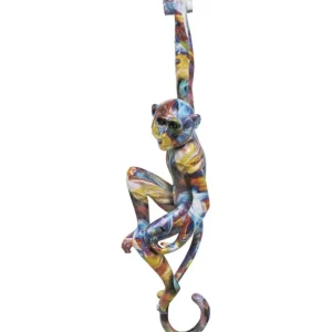 Clearance KARE Design Wall Object Hanging Ape Colorful 17x67cm