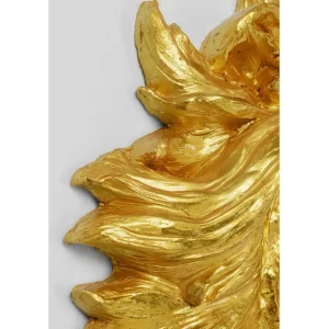 Clearance KARE Design Wall Object Lion Head Gold 90x100cm