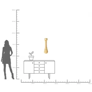 Fashion KARE Design Wall Object Ostrich Gold 19x72cm