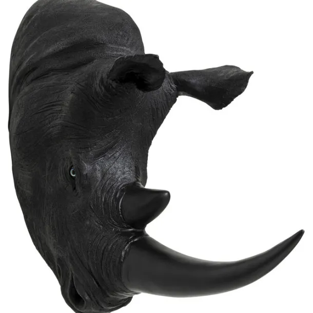 wall_object_rhino_head_an_0.webp Clearance KARE Design Wall Object Rhino Head Antique Black 22x43cm