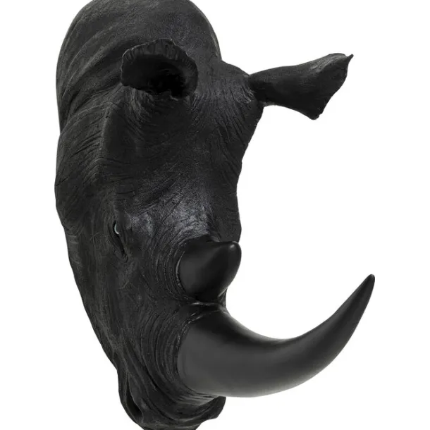 wall_object_rhino_head_an_1.webp Clearance KARE Design Wall Object Rhino Head Antique Black 22x43cm