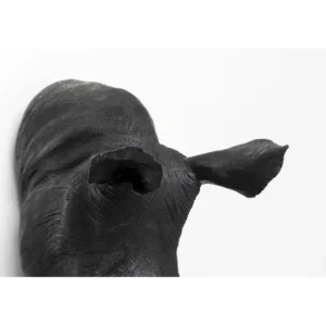 Clearance KARE Design Wall Object Rhino Head Antique Black 22x43cm