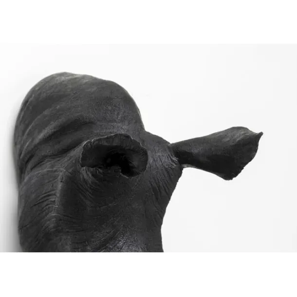 wall_object_rhino_head_an_5.webp Clearance KARE Design Wall Object Rhino Head Antique Black 22x43cm