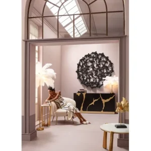 Outlet KARE Design Wall Object School of Koi Black Ø160cm