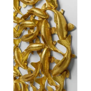 Outlet KARE Design Wall Object School of Koi Gold Ø160cm