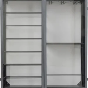 Fashion KARE Design Wall Wine Shelf Porto Black 75x80cm
