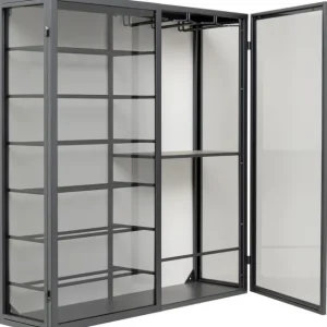 Fashion KARE Design Wall Wine Shelf Porto Black 75x80cm