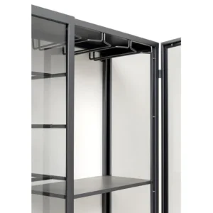 Fashion KARE Design Wall Wine Shelf Porto Black 75x80cm
