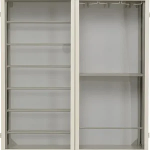 Best KARE Design Wall Wine Shelf Porto Greige 75x80cm