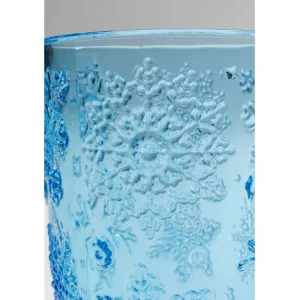 Online KARE Design Water Glass Ice Flowers Blue