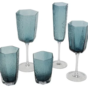 Outlet KARE Design White Wine Glass Cascata Blue