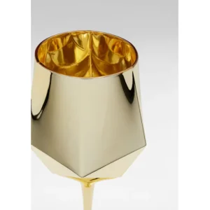 Hot KARE Design Wine Glass Diamond Gold