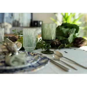 New KARE Design Wine Glass Fogli Green