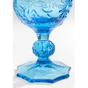 Online KARE Design Wine Glass Ice Flowers Blue