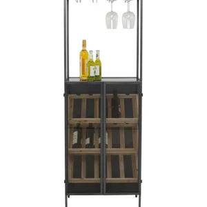 Discount KARE Design Wine Shelf Porto Bar Black 60x170cm