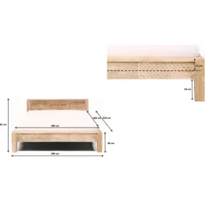 New KARE Design Wooden Bed Puro High 180x200